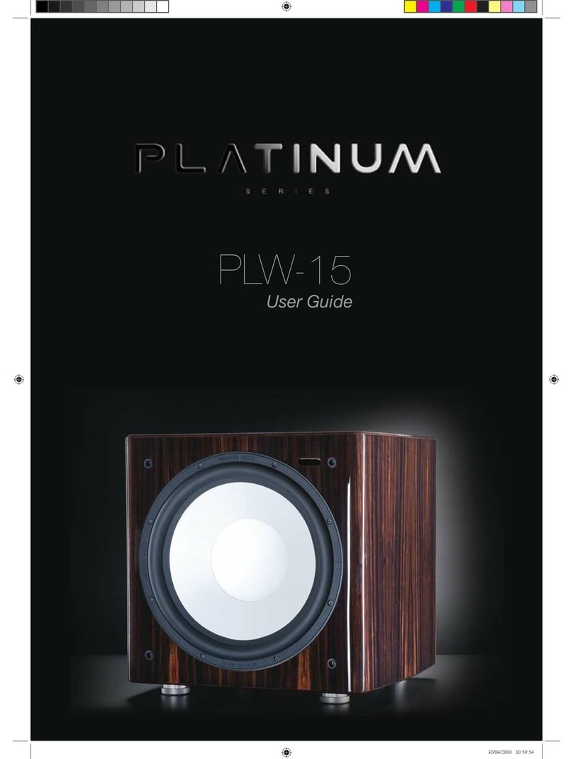 Monitor Audio PLW-15 User manual