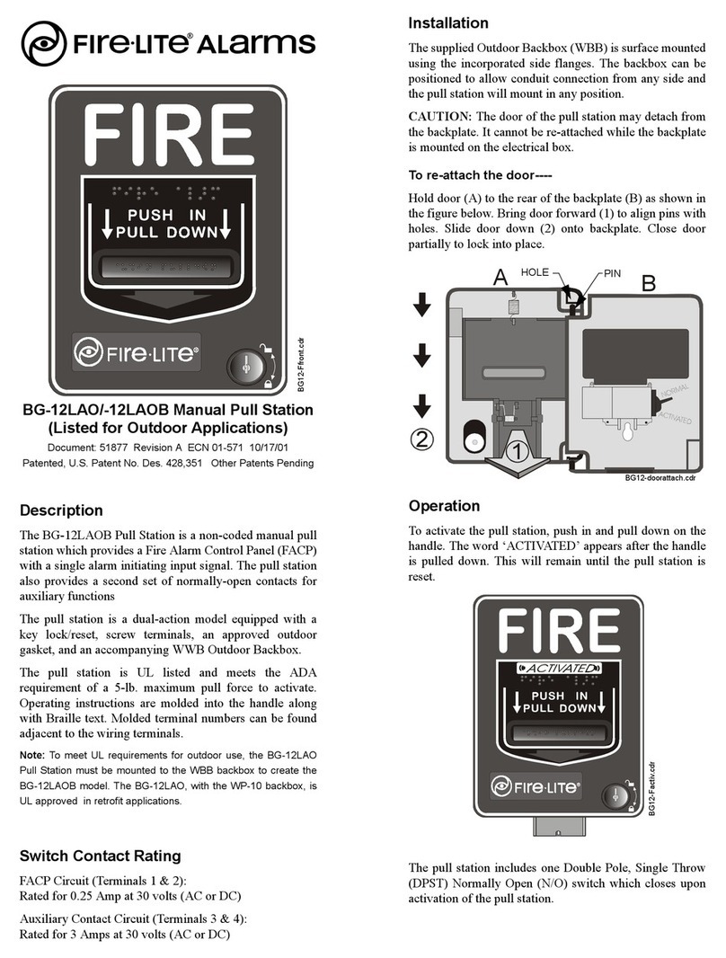 Fire-Lite BG-12LAO operating instructions Fire-Lite BG-12LAO operating instructions