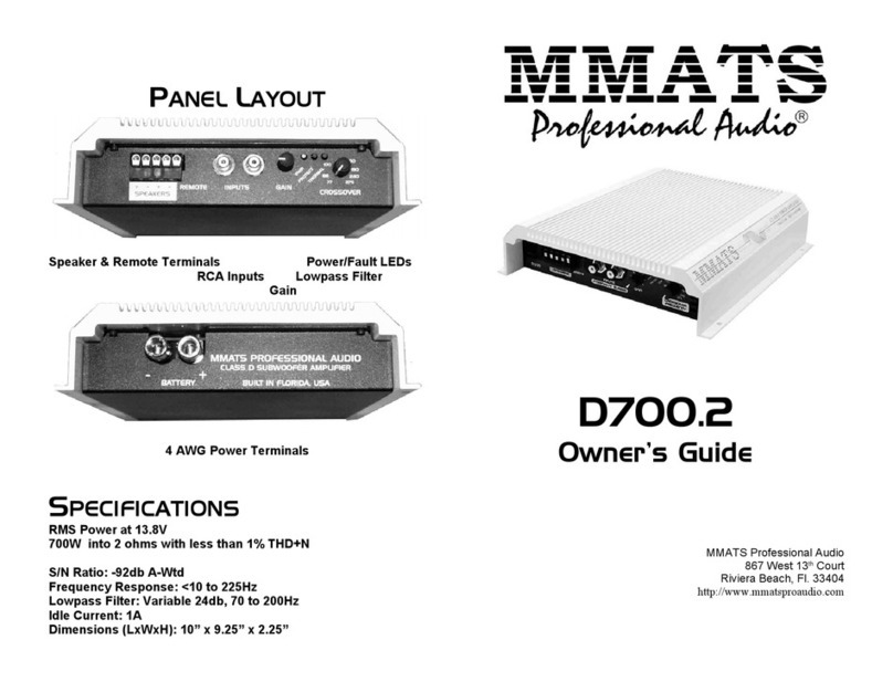 MMATS Professional Audio D700.2 owner's guide