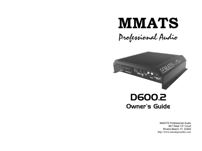MMATS Professional Audio D600.2 owner's guide MMATS Professional Audio D600.2 owner's guide