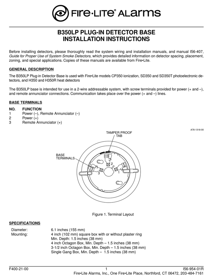 Fire-Lite B350LP installation instructions Fire-Lite B350LP installation instructions