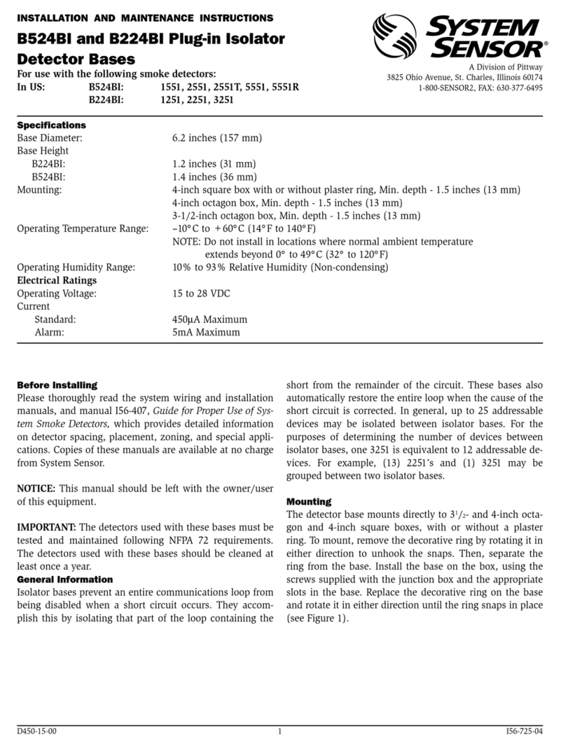 System Sensor B224BI User manual