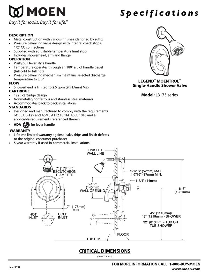 Moen LEGEND MOENTROL L3175 series User manual