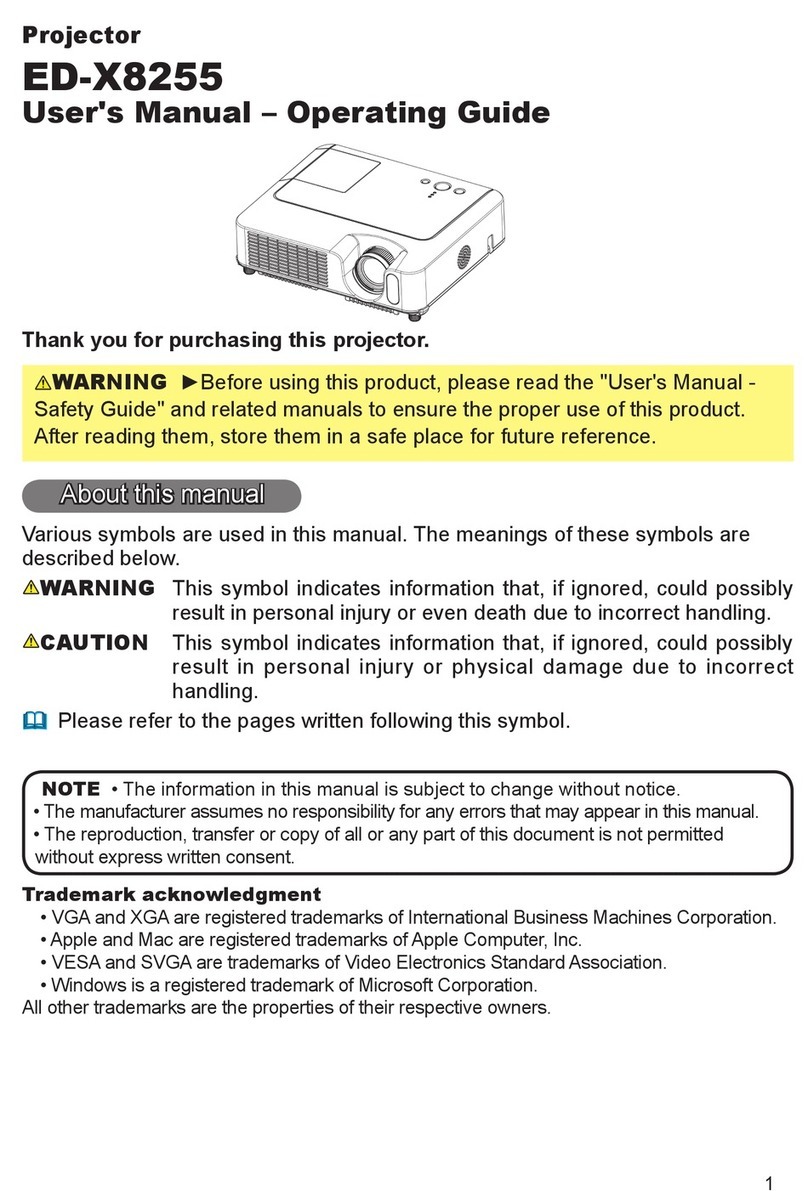 Hitachi ED-X8255F user manual