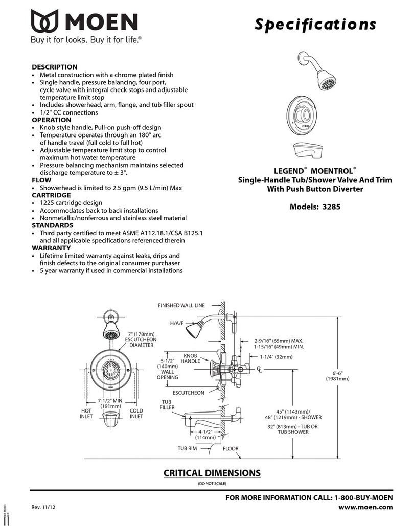 Moen LEGEND MOENTROL 3285 User manual