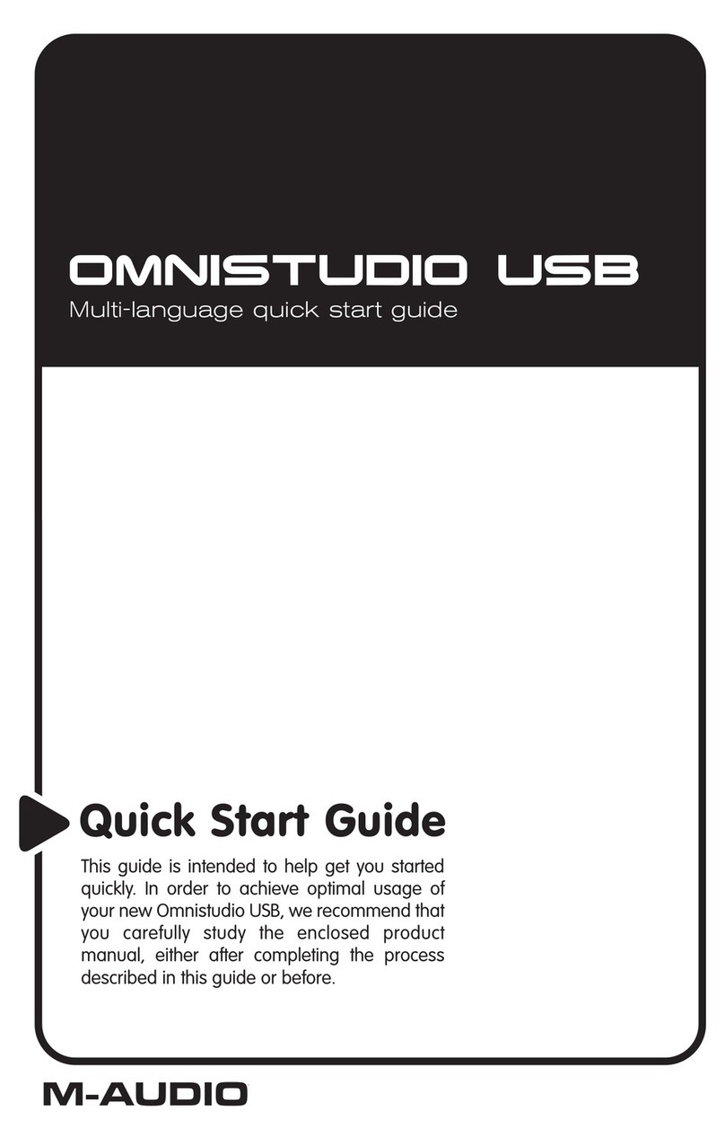 M-Audio USB OMNISTUDIO quick start guide