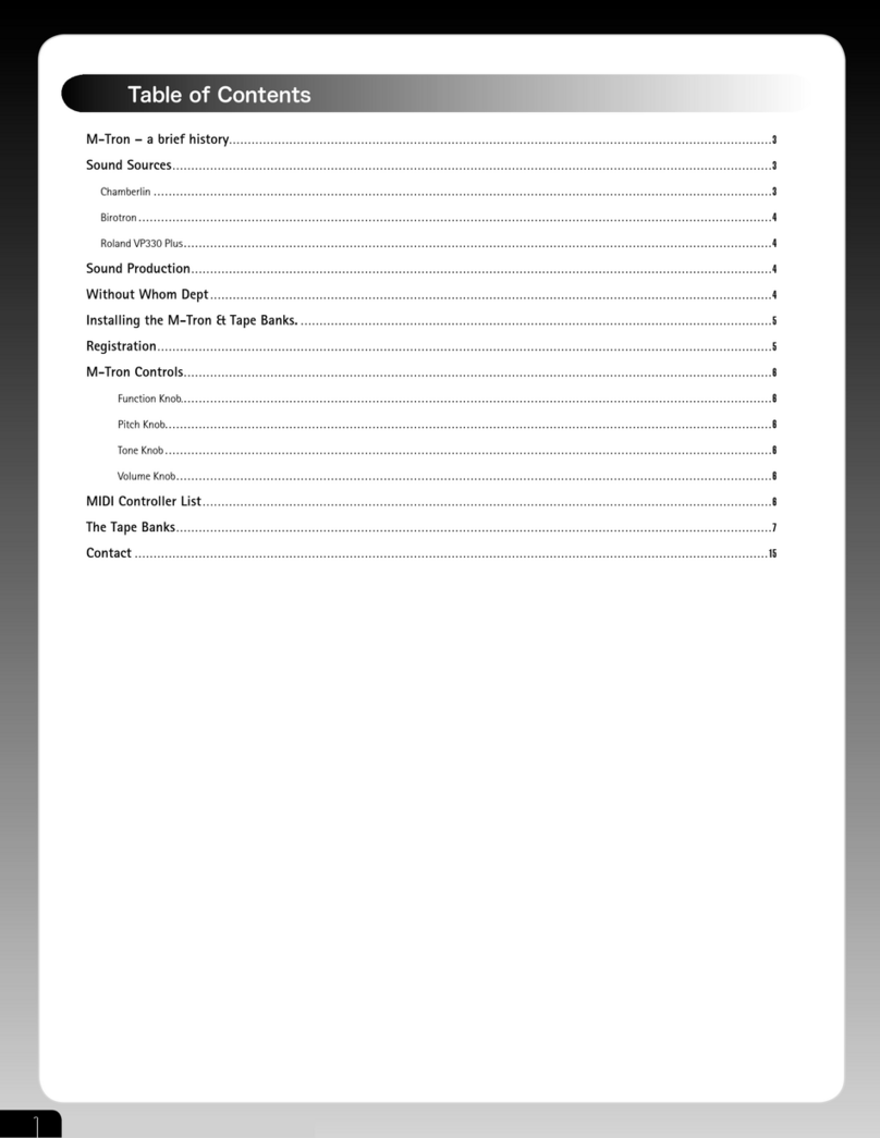 M-Audio M-Tron User manual