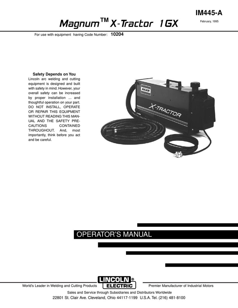 Lincoln Electric MAGNUM X-TRACTOR 1GX Operator's manual