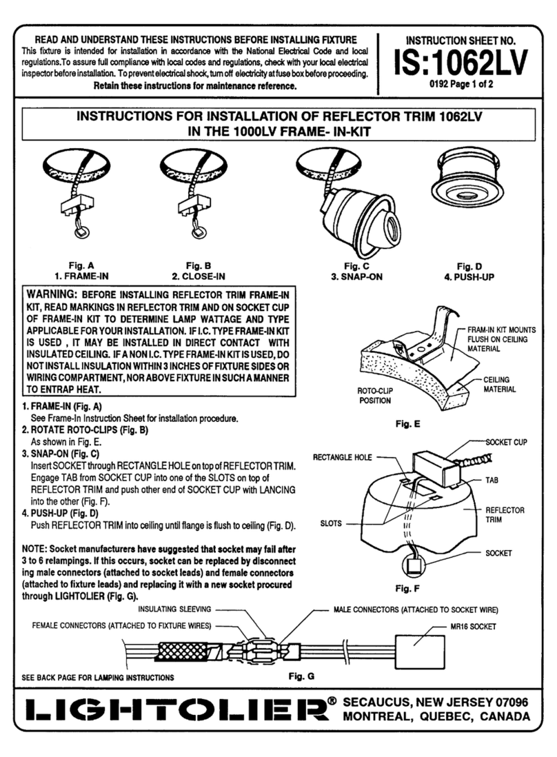 Lightolier IS:1062LV User manual Lightolier IS:1062LV User manual