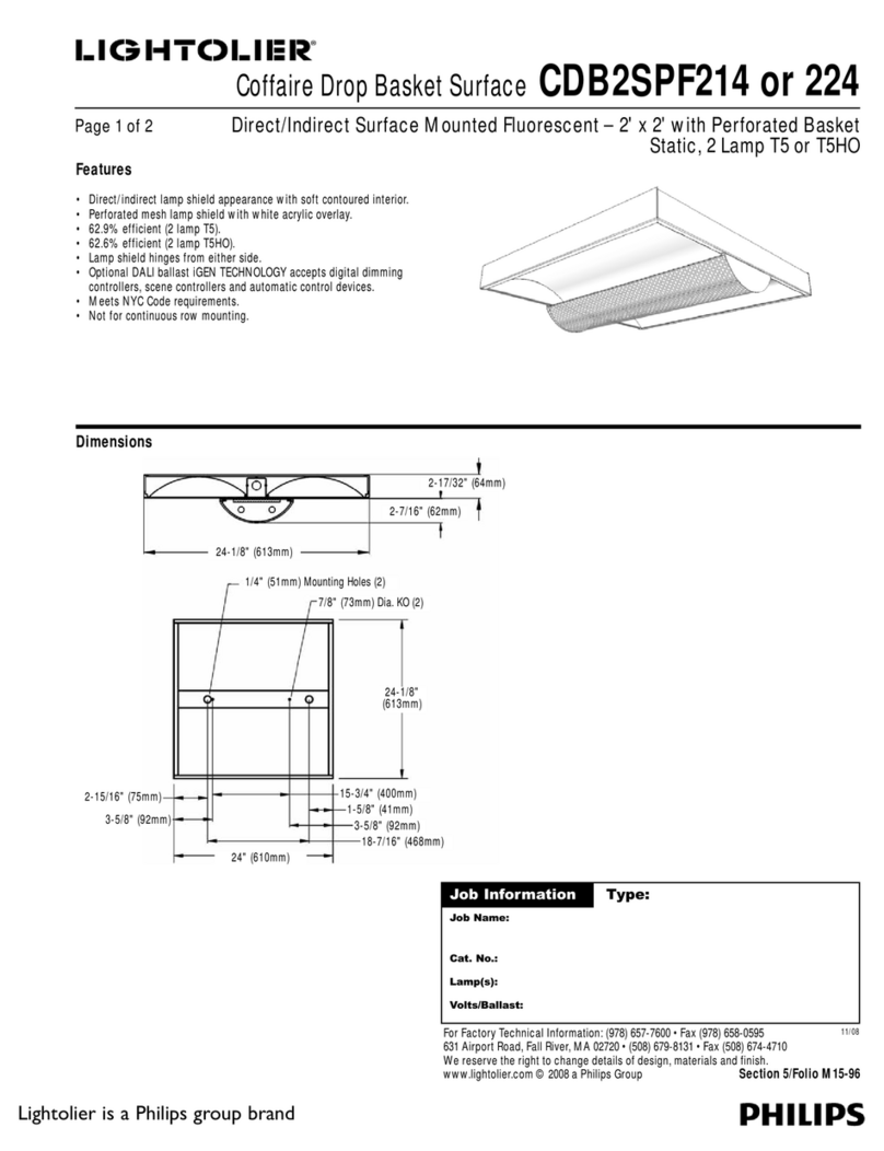 Lightolier CDB2GPF214 User guide Lightolier CDB2GPF214 User guide