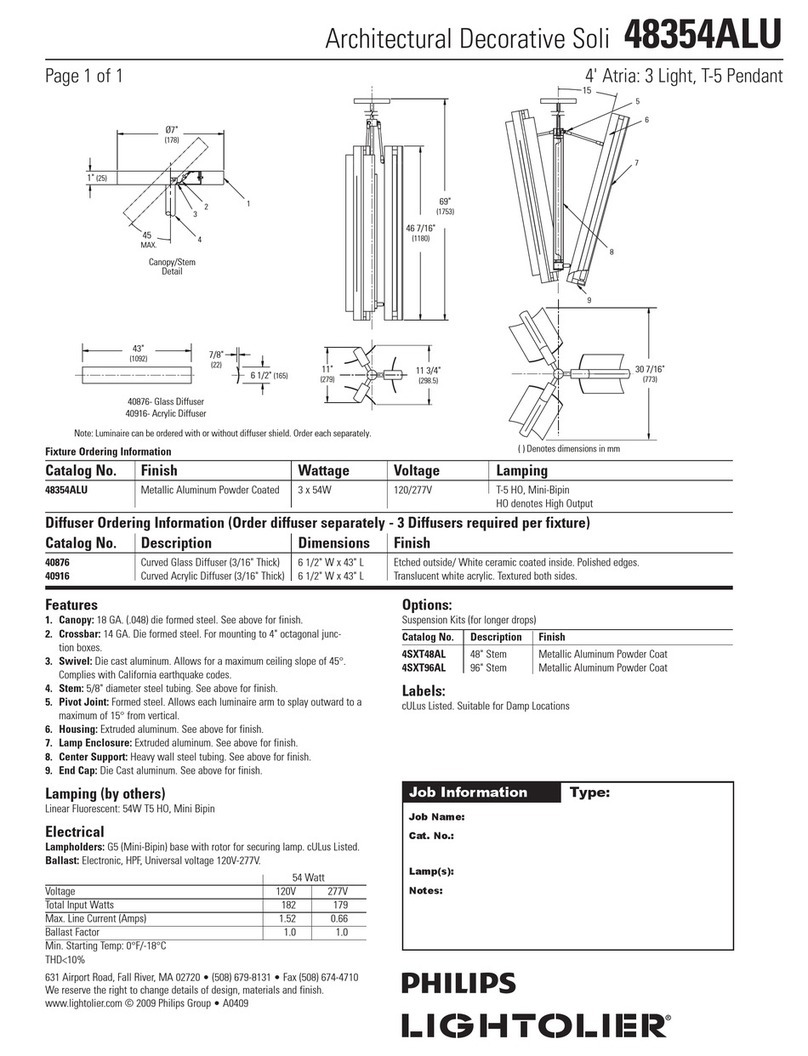 Lightolier Architectural Decorative Soli 48354ALU User guide