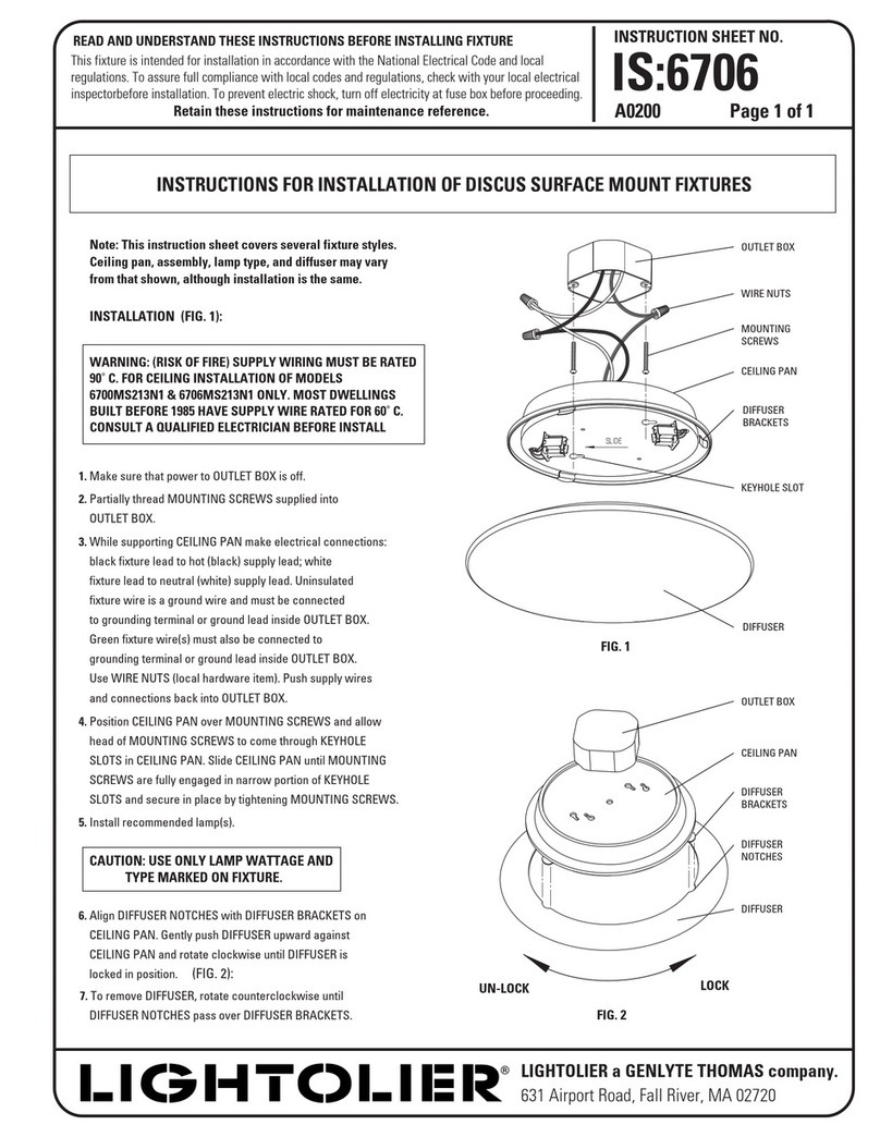 Lightolier IS:6706 User manual