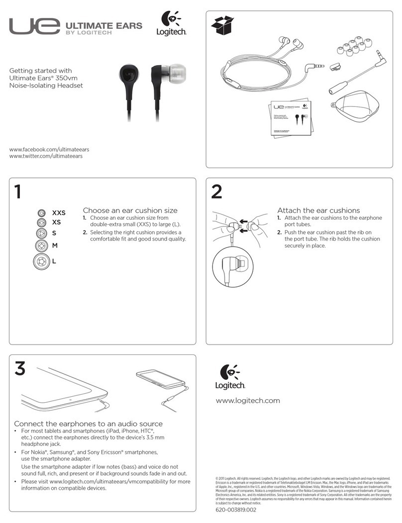 Logitech Ultimate Ears 350vm User manual