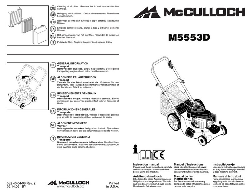 McCulloch M5553D instruction manual