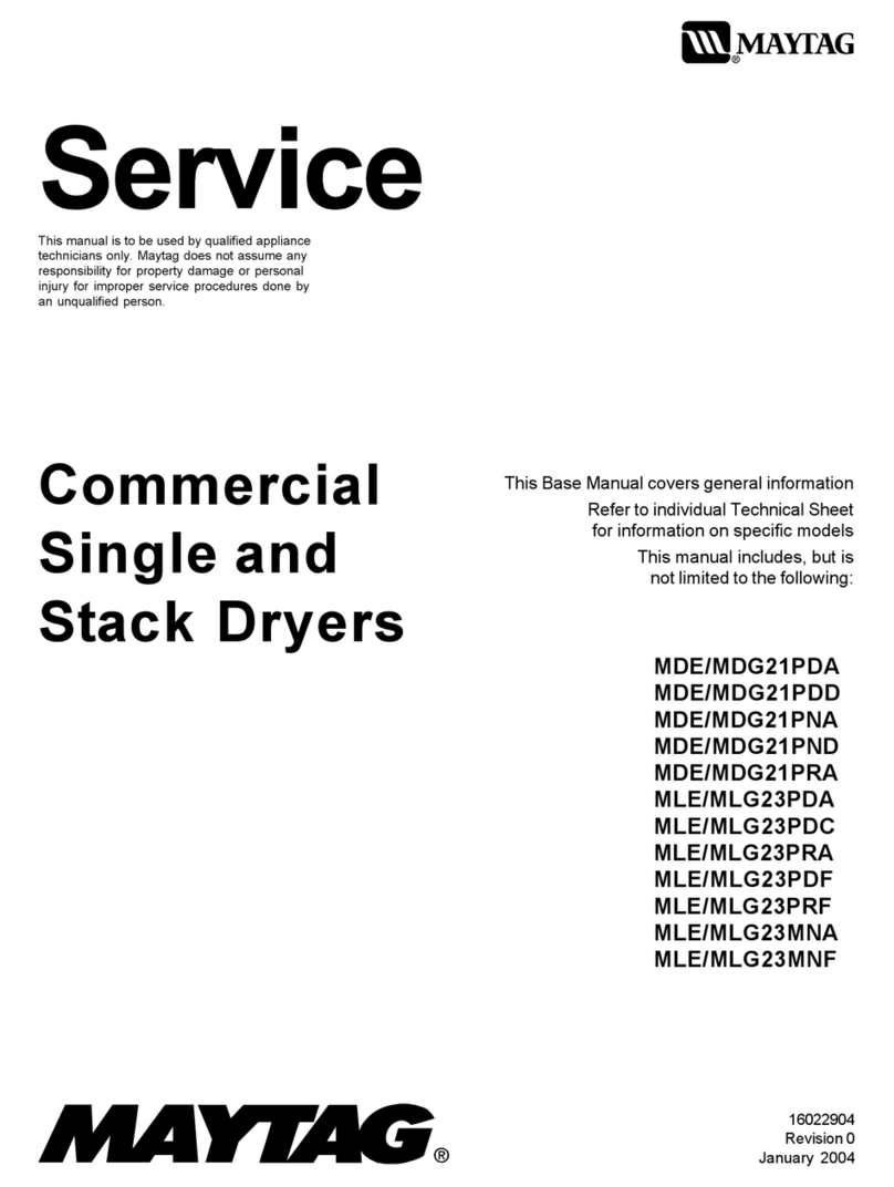 Maytag MDE/MDG21PDA Service manual