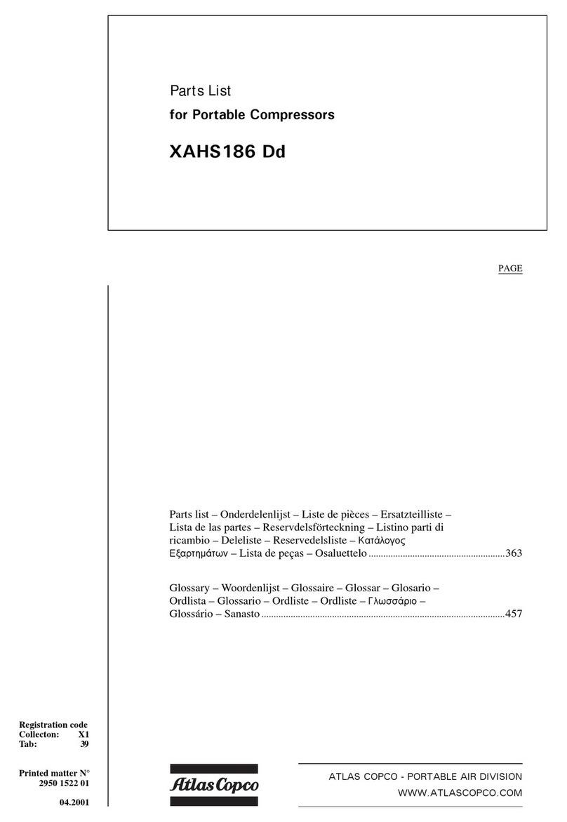 Atlas Copco XAHS186 Dd parts list