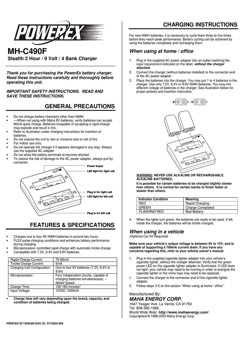 Maha Energy PowerEx MH-C490F instructions