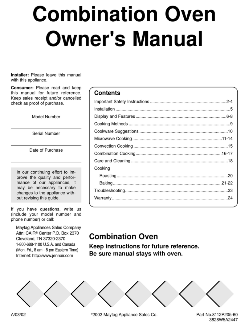 Maytag Combination Oven owner's manual