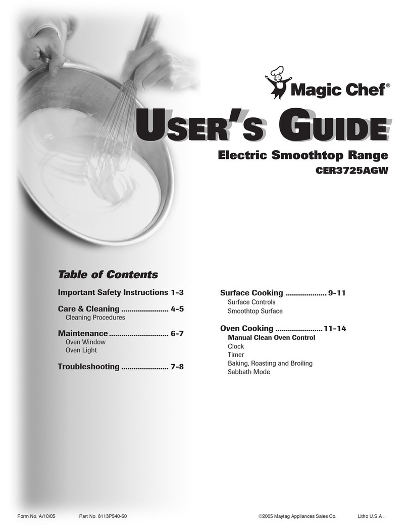 Magic Chef CER3725AGW User manual