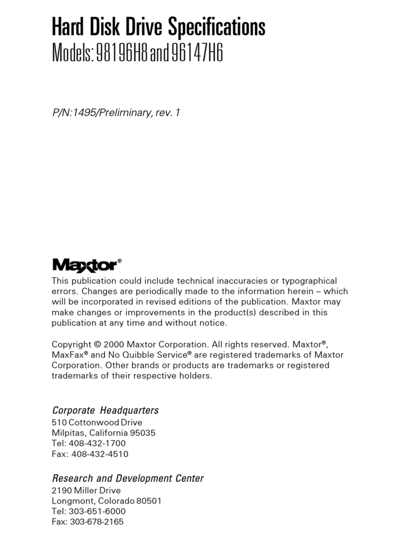 Maxtor 96147H6 User manual
