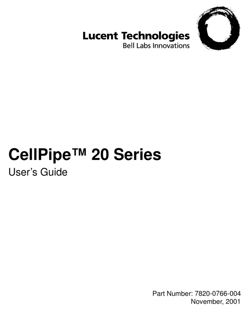 Lucent Technologies CELLPIPE 20 series User manual