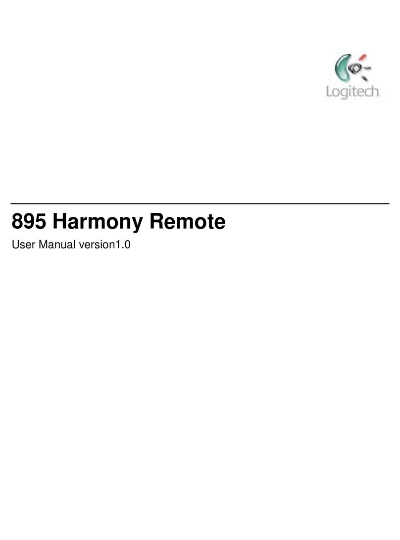 Logitech Harmony 895 User manual