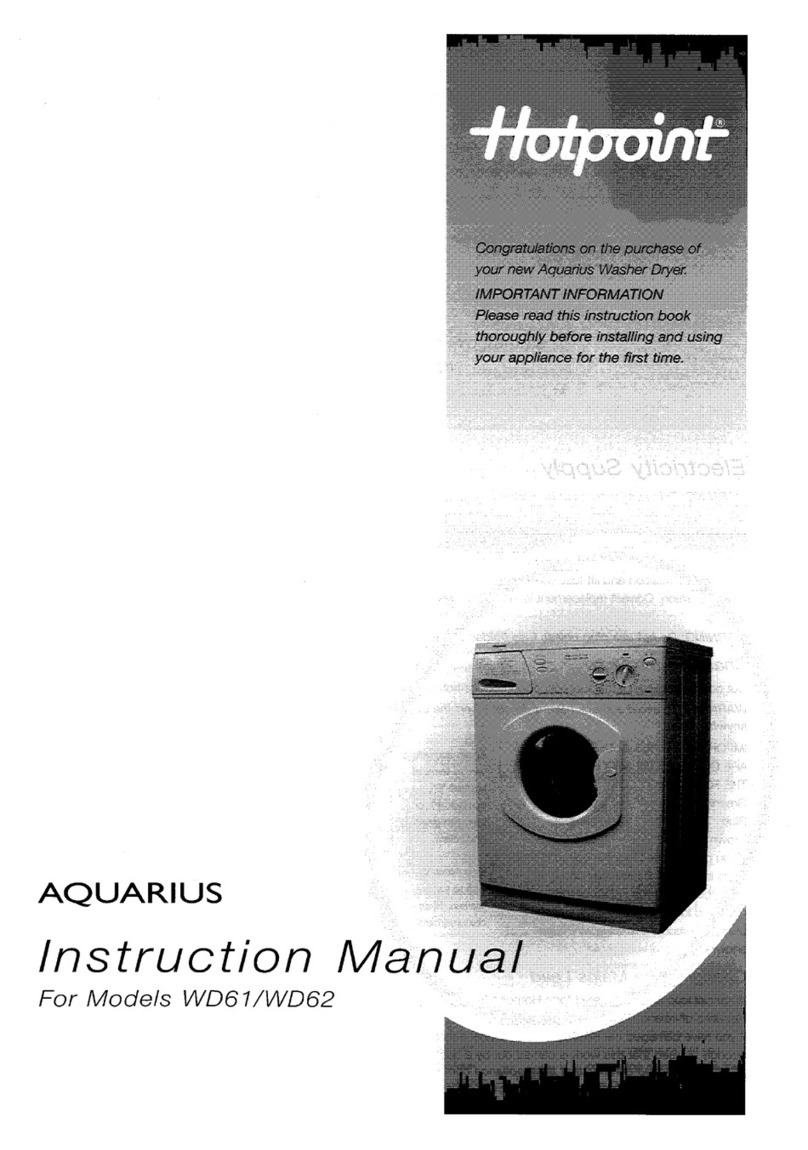 Hotpoint AQUARIUS WD62 User manual