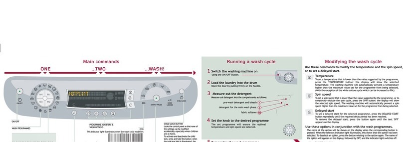 Hotpoint AQXXD169PM Quick user guide