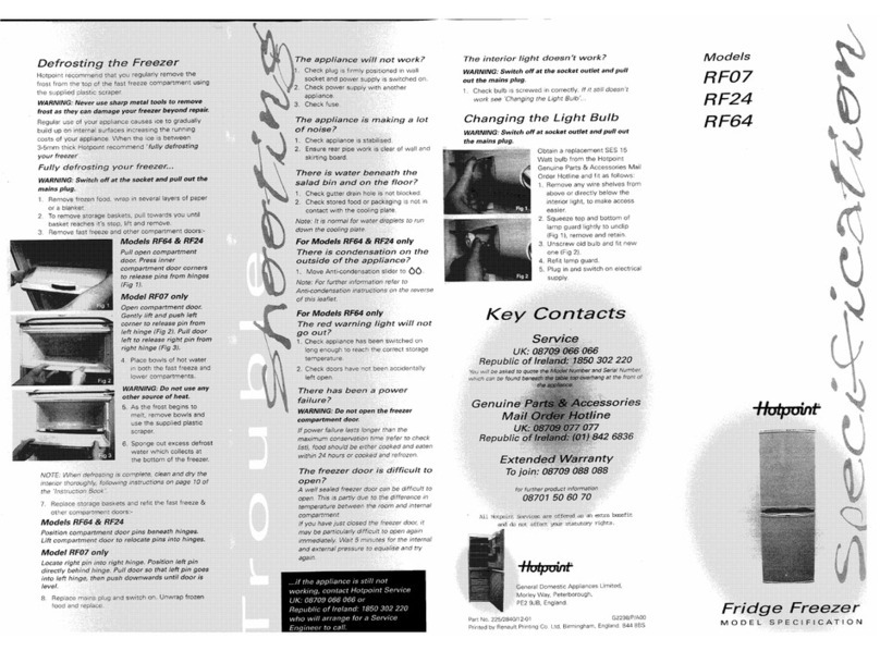 Hotpoint RF24 instruction manual