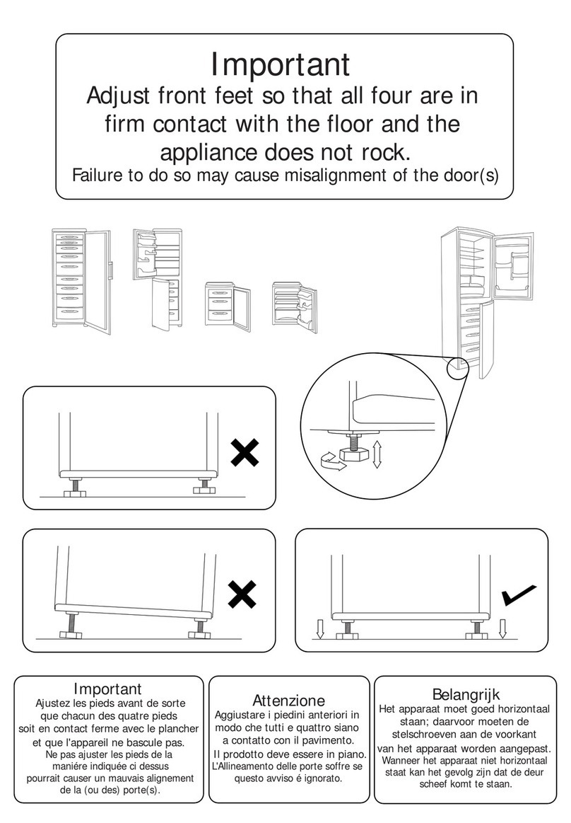 Hotpoint Foot Adjustment Adjustment User manual Hotpoint Foot Adjustment Adjustment User manual