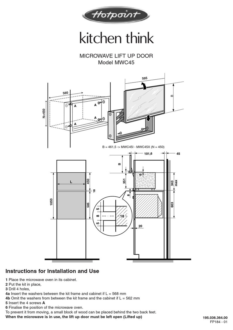 Hotpoint kitchen think MWC45 Option installation guide