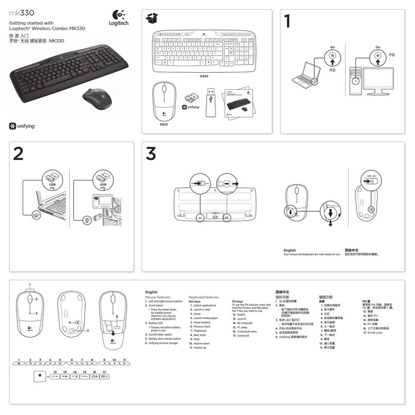 Logitech MK330 User manual