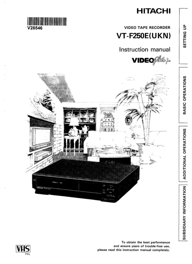 Hitachi VT-F250EUKN User manual