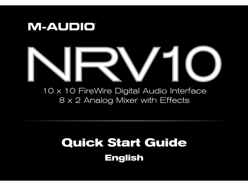M-Audio NVR10 User manual M-Audio NVR10 User manual