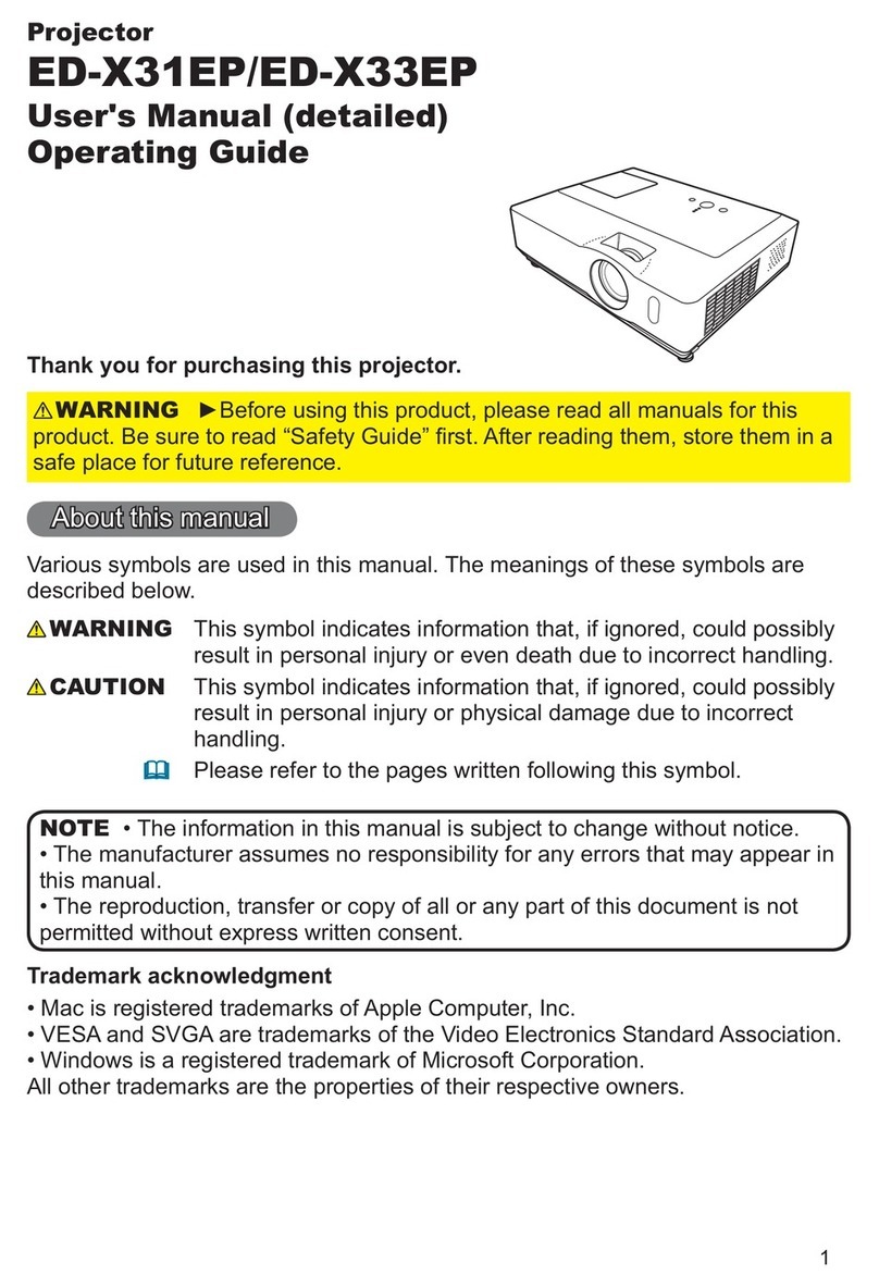 Hitachi ED-X33EP User manual
