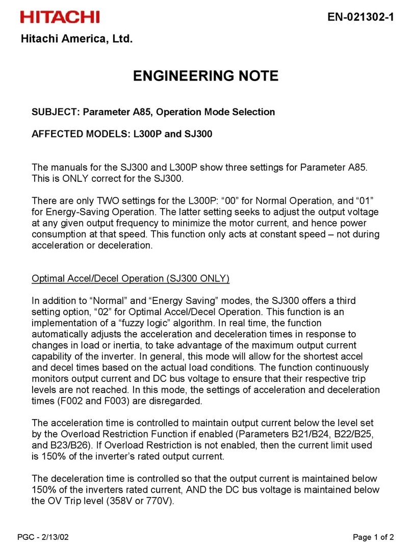 Hitachi L300P Series Engineering note