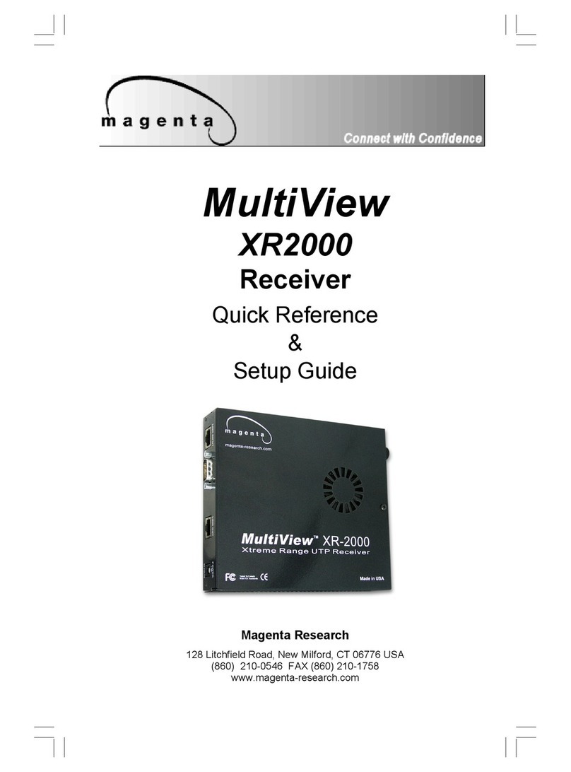 Magenta MULTIVIEW XR2000 Quick reference & setup guide