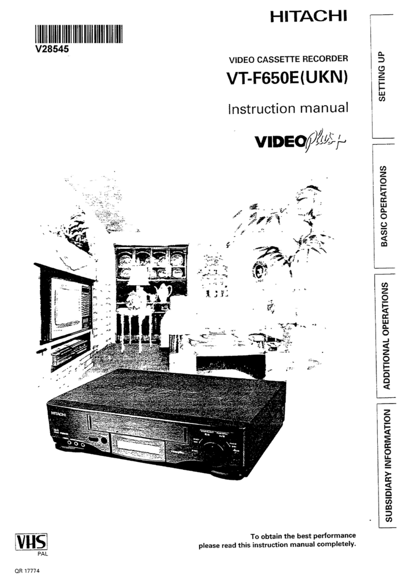 Hitachi VT-F650EUKN User manual