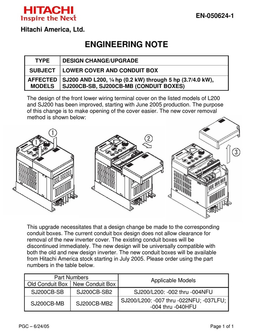 Hitachi L200 Series Quick start guide