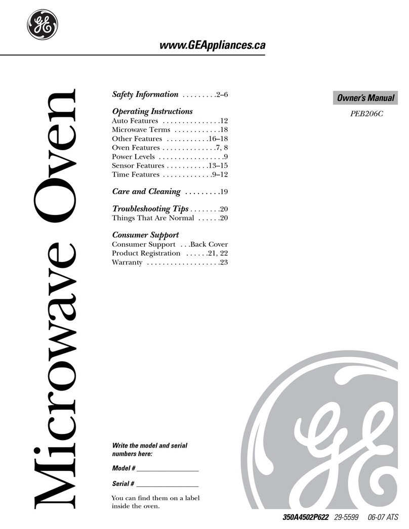GE PEB206C User manual