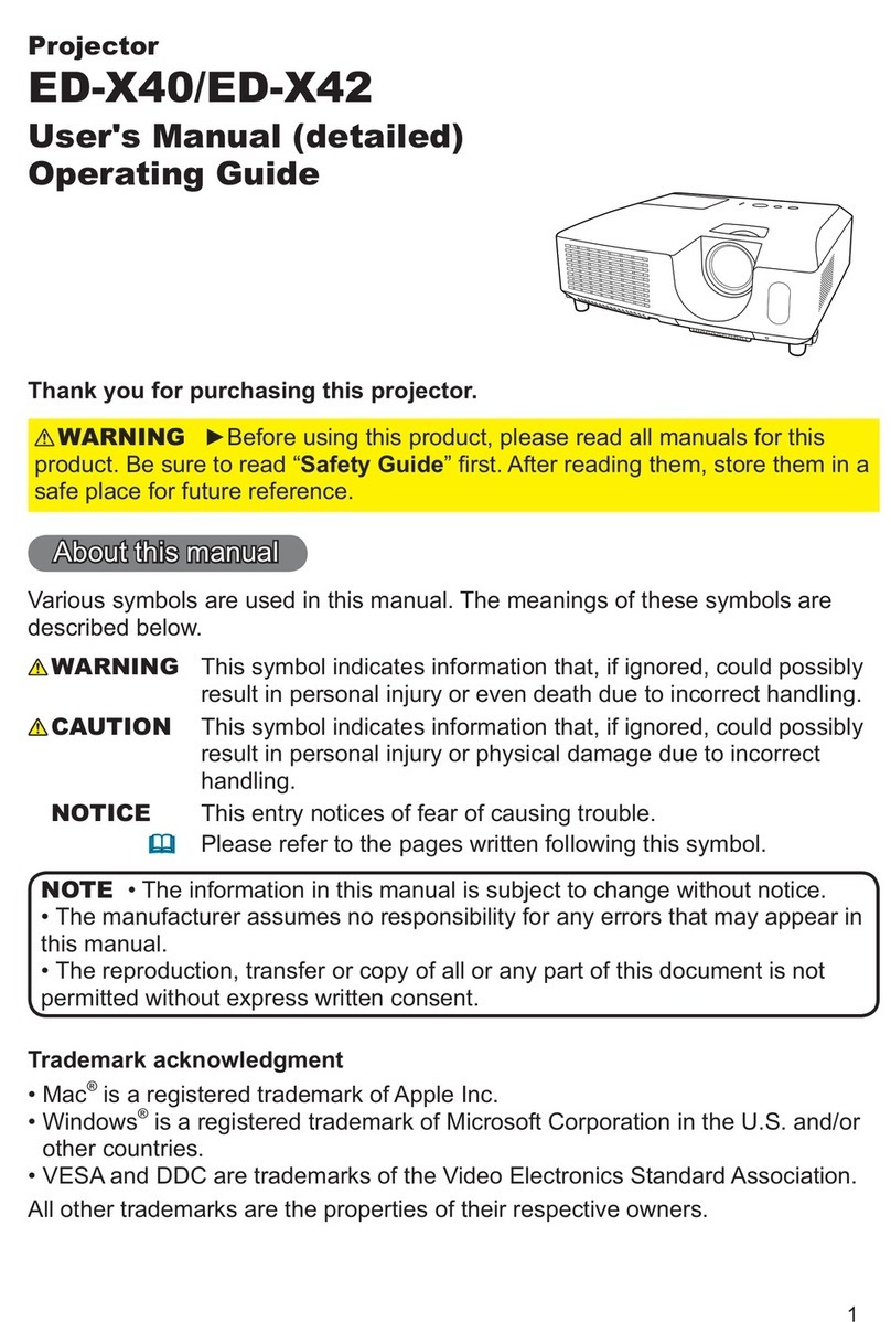Hitachi ED-X40 User manual