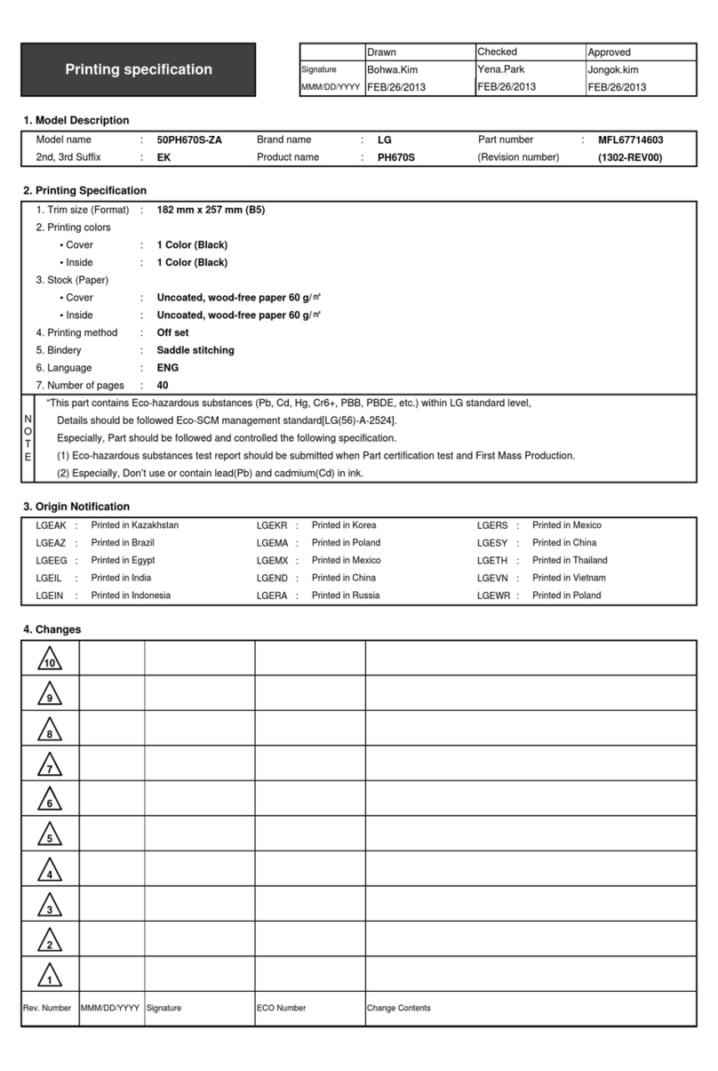 LG 60PH670V User manual