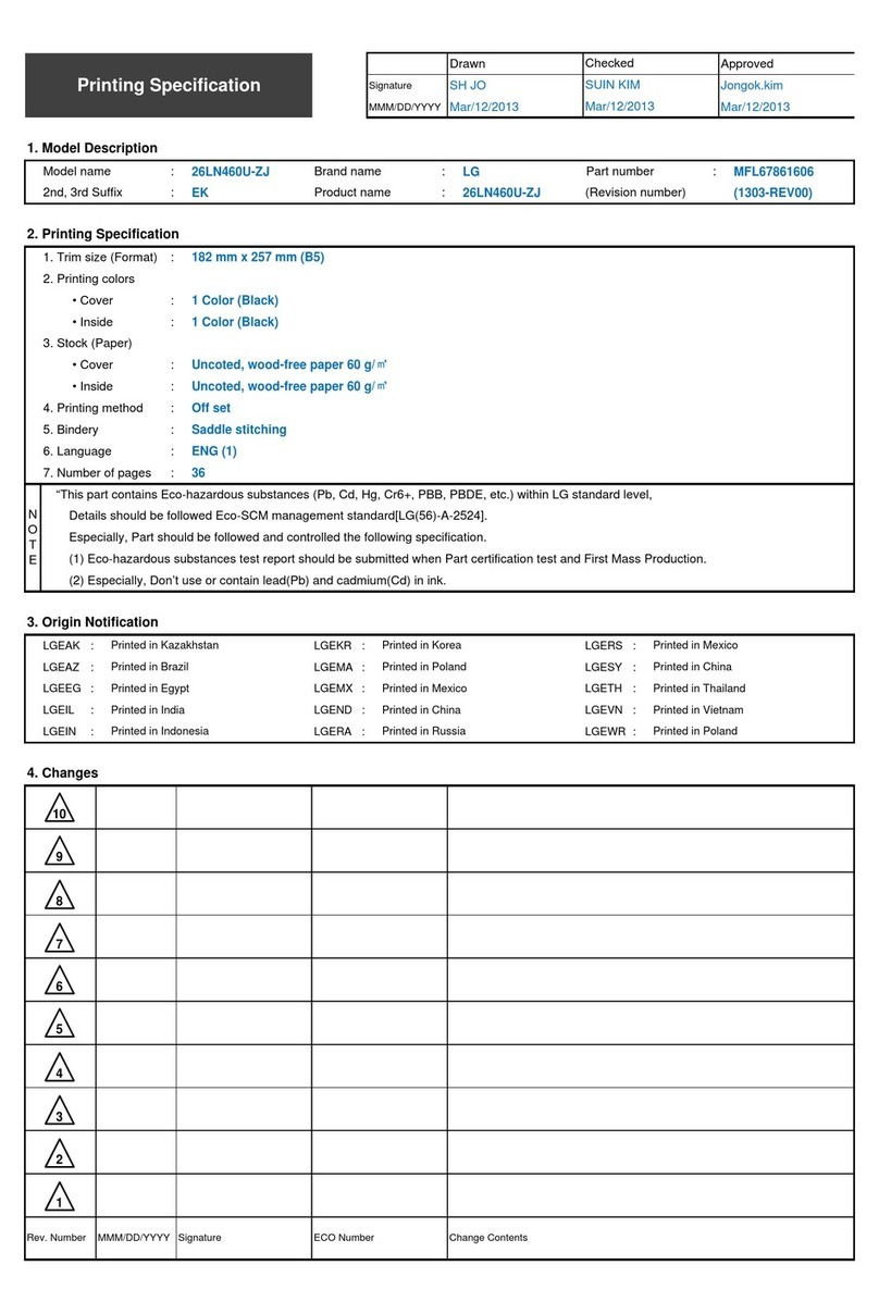 LG 26LN460U User manual