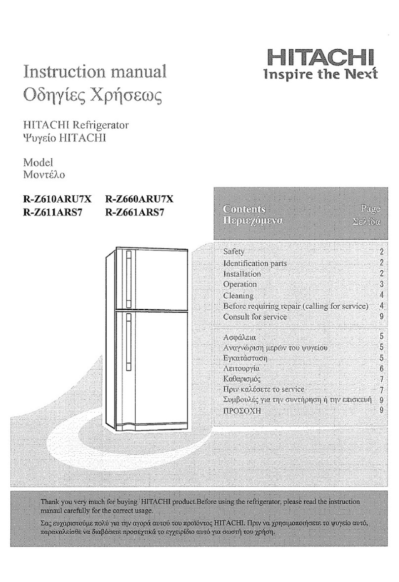 Hitachi R-Z661ARS7 User manual Hitachi R-Z661ARS7 User manual