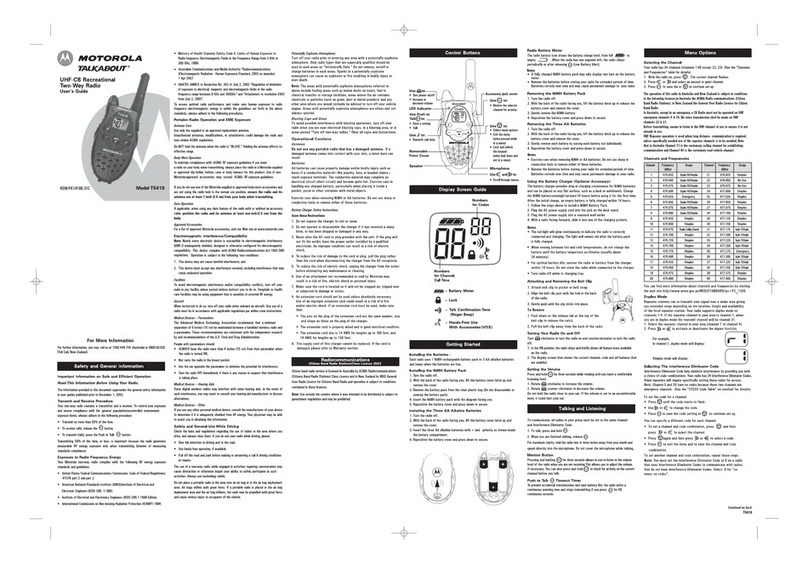 Motorola TALKABOUT T5419 User manual
