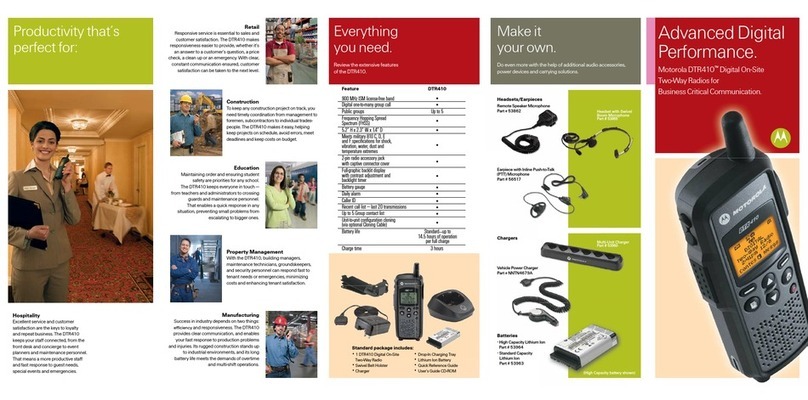 Motorola DTR410 - On-Site Digital Radio Owner's manual