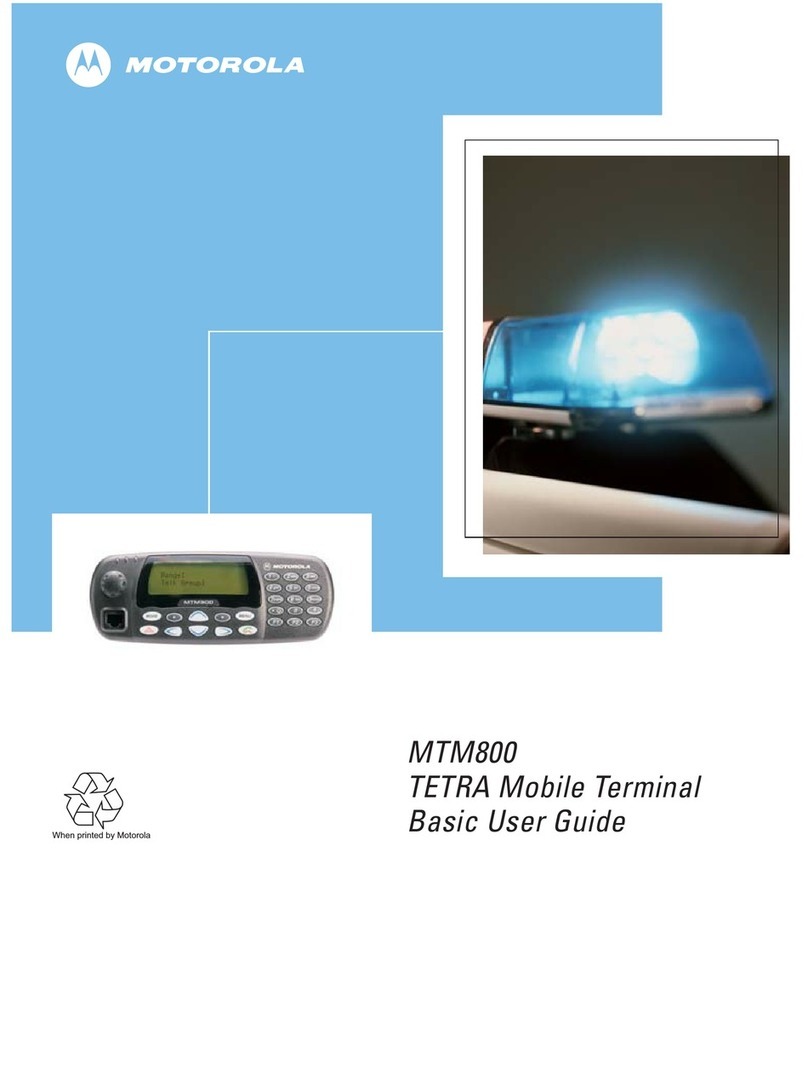 Motorola TETRA MTM800 Operating and maintenance manual