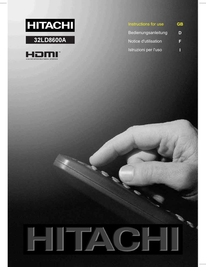 Hitachi 32LD8600A User manual