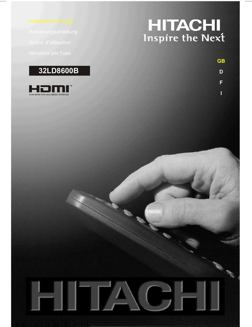 Hitachi 32LD8600B User manual