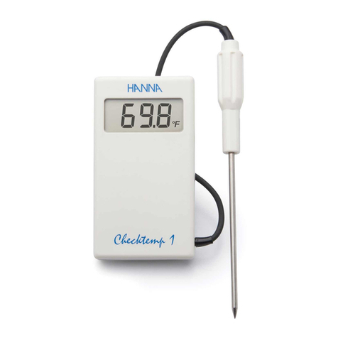 Hanna Instruments Checktemp1 HI 98510 User manual